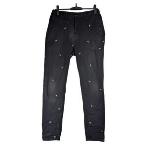Rare Ice Cream Caffe Cotton Spandex Pants Black Graphic Jeans Men’s Size 30 USED